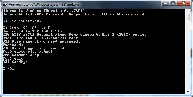 ftp axis camera